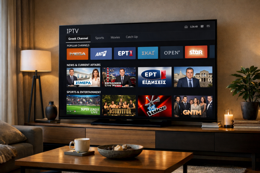 How Greek IPTV works using internet streaming technology